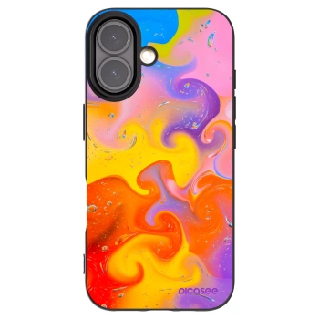 Picasee fekete szilikon tok az alábbi mobiltelefonokra Apple iPhone 16 - Bubbles