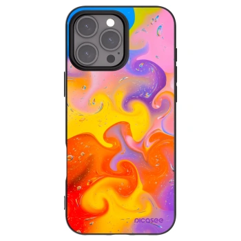 Picasee fekete szilikon tok az alábbi mobiltelefonokra Apple iPhone 16 Pro Max - Bubbles