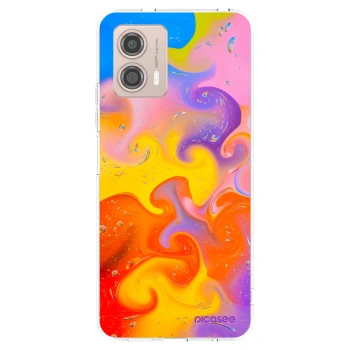 Picasee átlátszó szilikon tok az alábbi mobiltelefonokra Motorola Moto G53 5G - Bubbles
