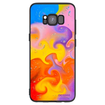 Picasee fekete szilikon tok az alábbi mobiltelefonokra Samsung Galaxy S8 G950F - Bubbles