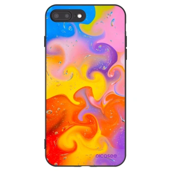 Picasee fekete szilikon tok az alábbi mobiltelefonokra Apple iPhone 7 Plus - Bubbles