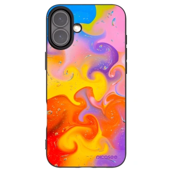 Picasee fekete szilikon tok az alábbi mobiltelefonokra Apple iPhone 16 Plus - Bubbles