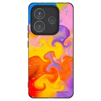 Picasee fekete szilikon tok az alábbi mobiltelefonokra Xiaomi Redmi Note 14 5G - Bubbles