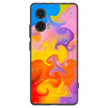Picasee fekete szilikon tok az alábbi mobiltelefonokra Motorola Moto G35 5G - Bubbles