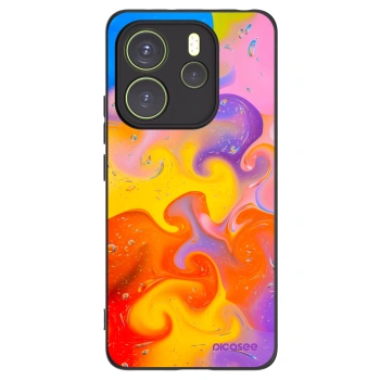 Picasee fekete szilikon tok az alábbi mobiltelefonokra Xiaomi Redmi Note 14 4G - Bubbles