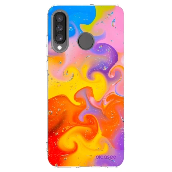 Picasee átlátszó szilikon tok az alábbi mobiltelefonokra Huawei P30 Lite - Bubbles