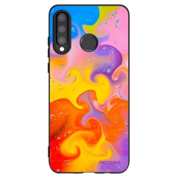 Picasee fekete szilikon tok az alábbi mobiltelefonokra Huawei P30 Lite - Bubbles