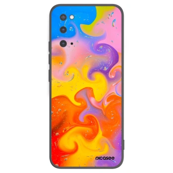 Picasee fekete szilikon tok az alábbi mobiltelefonokra Samsung Galaxy S20 G980F - Bubbles