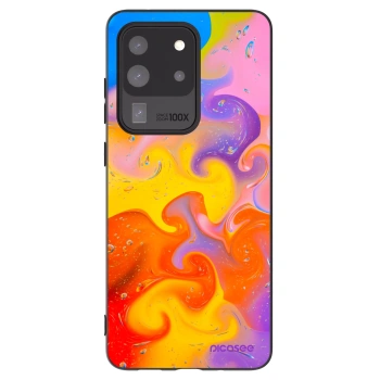 Picasee fekete szilikon tok az alábbi mobiltelefonokra Samsung Galaxy S20 Ultra 5G G988F - Bubbles