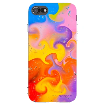 Picasee átlátszó szilikon tok az alábbi mobiltelefonokra Apple iPhone SE 2020 - Bubbles