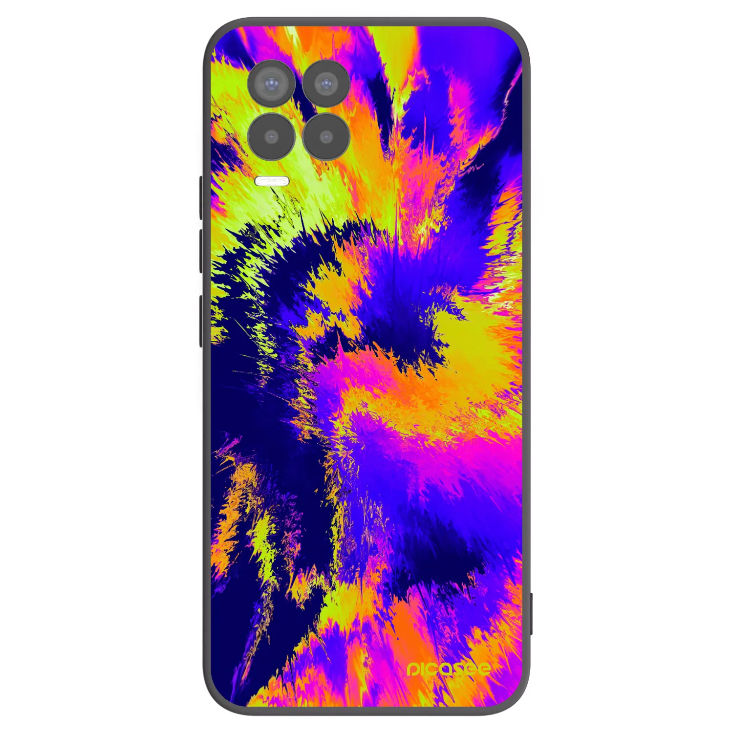 Picasee fekete szilikon tok az alábbi mobiltelefonokra Realme 8 Pro - Burn