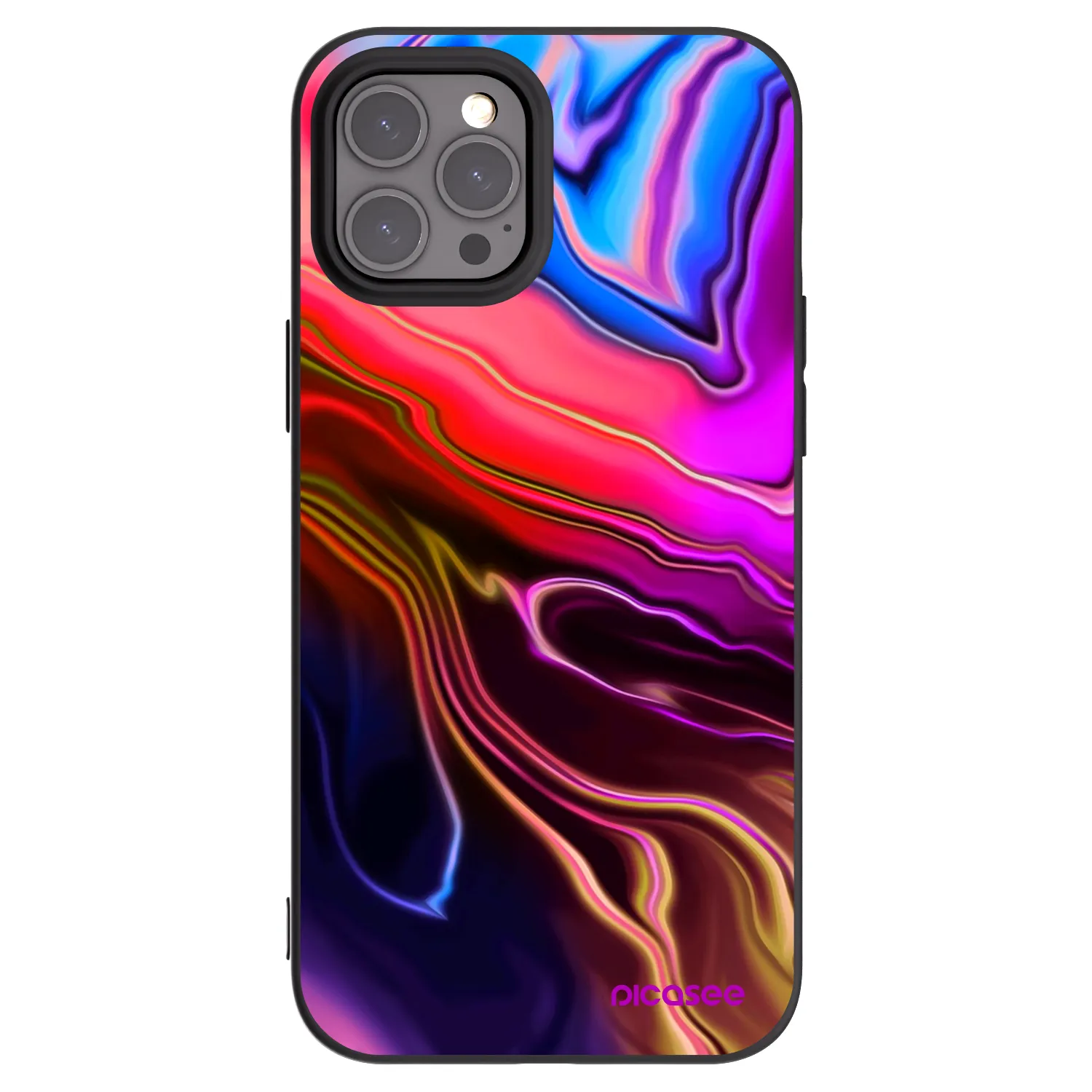 Picasee fekete szilikon tok az alábbi mobiltelefonokra Apple iPhone 12 Pro Max - Electric