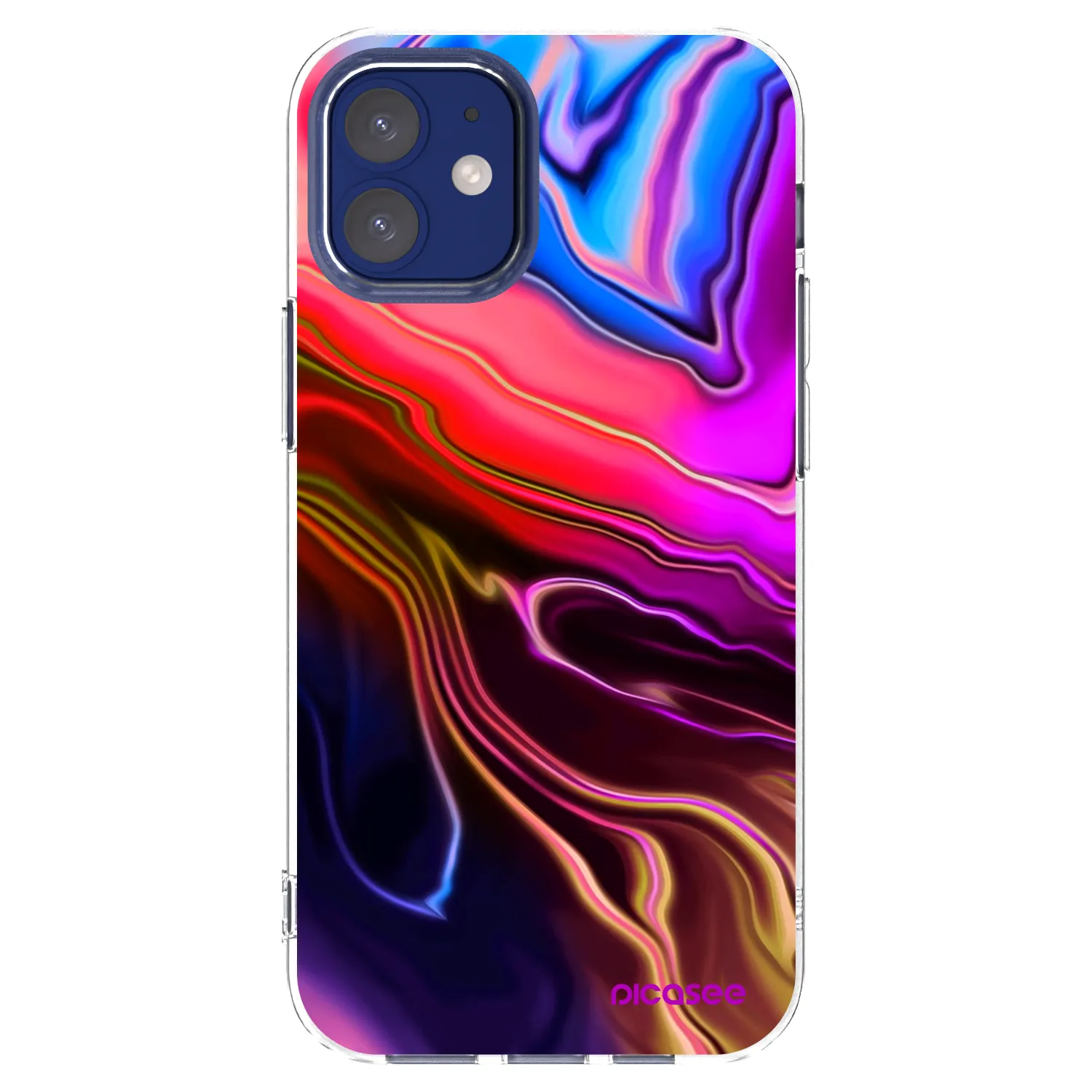 Picasee átlátszó szilikon tok az alábbi mobiltelefonokra Apple iPhone 12 mini - Electric