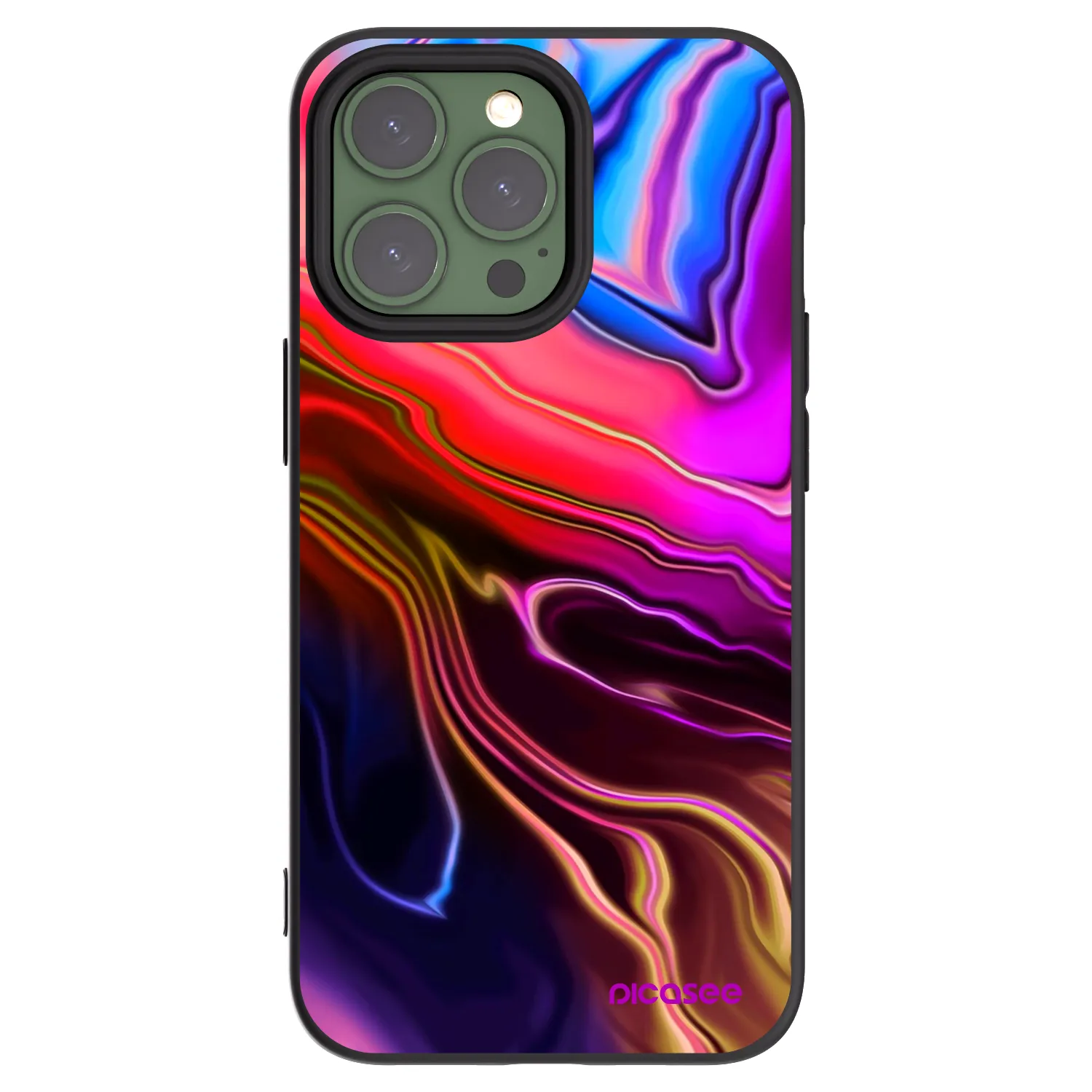 Picasee fekete szilikon tok az alábbi mobiltelefonokra Apple iPhone 13 Pro - Electric
