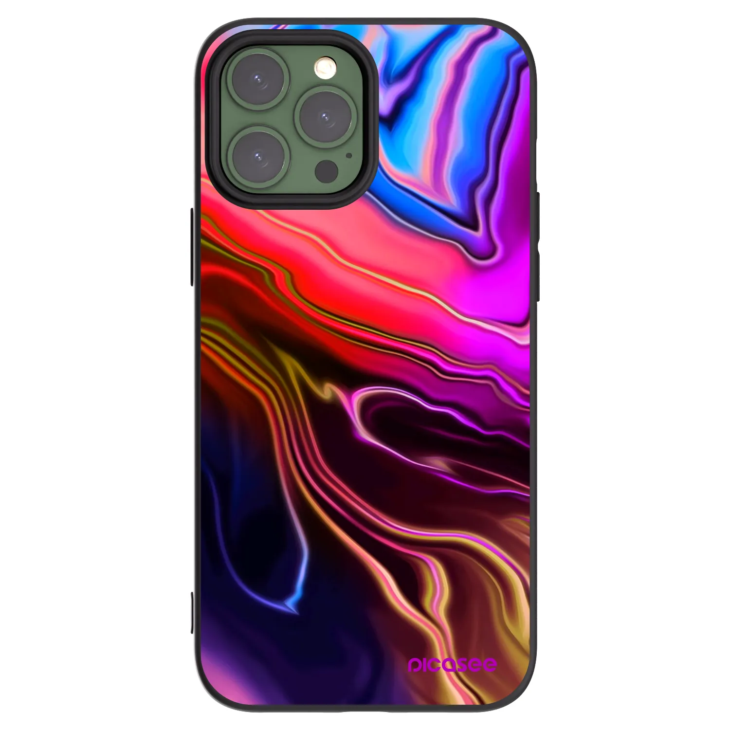 Picasee fekete szilikon tok az alábbi mobiltelefonokra Apple iPhone 13 Pro Max - Electric