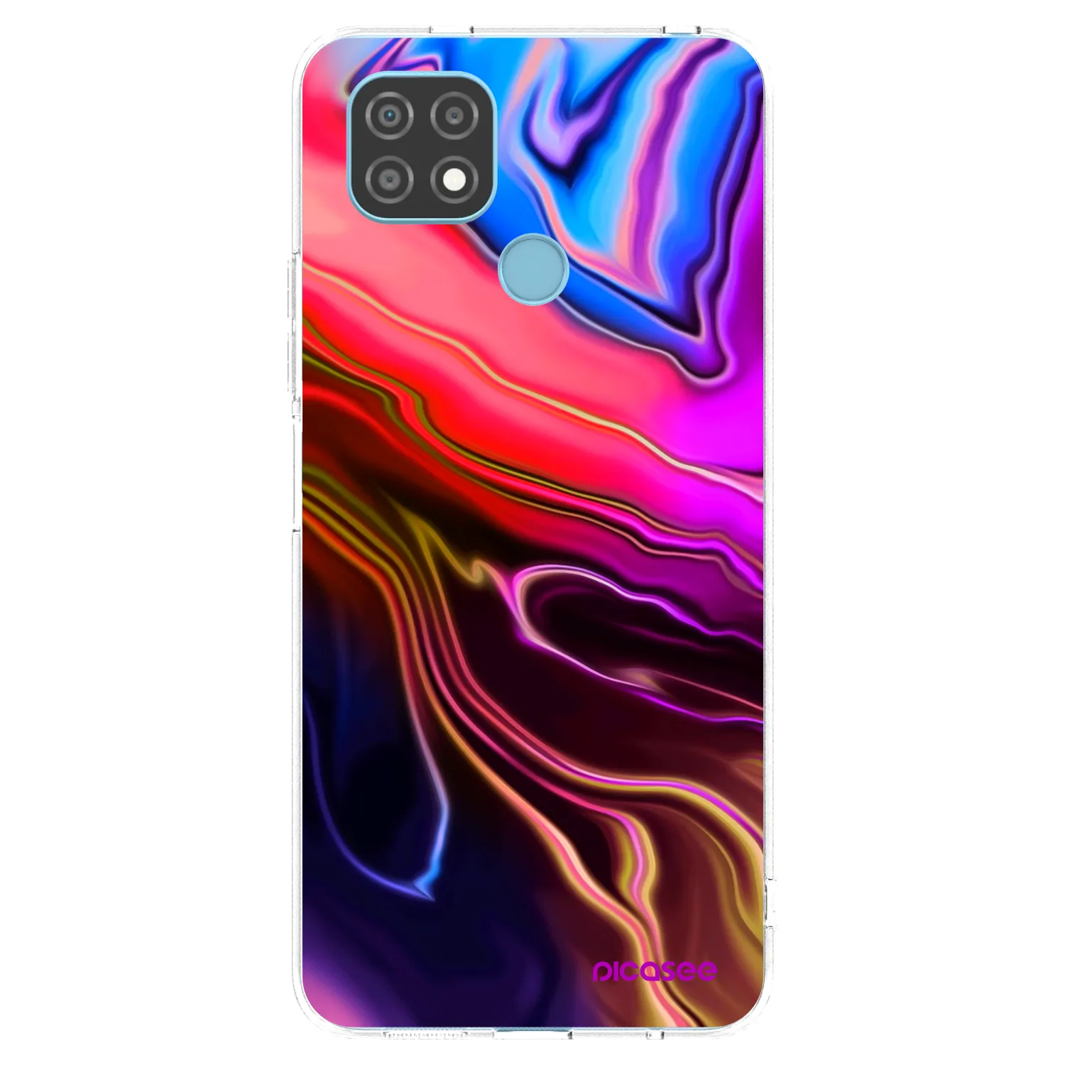 Picasee átlátszó szilikon tok az alábbi mobiltelefonokra Realme C21 - Electric