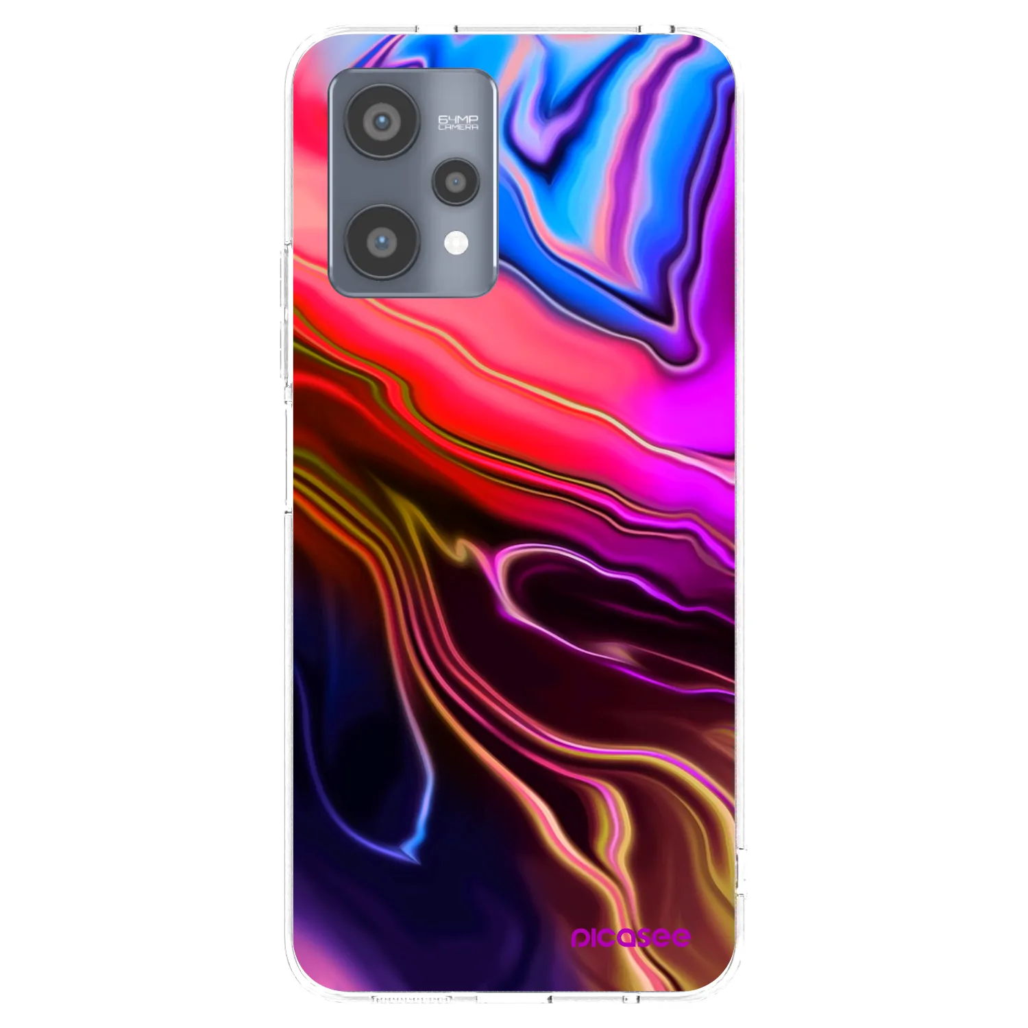 Picasee átlátszó szilikon tok az alábbi mobiltelefonokra Realme 9 Pro 5G - Electric