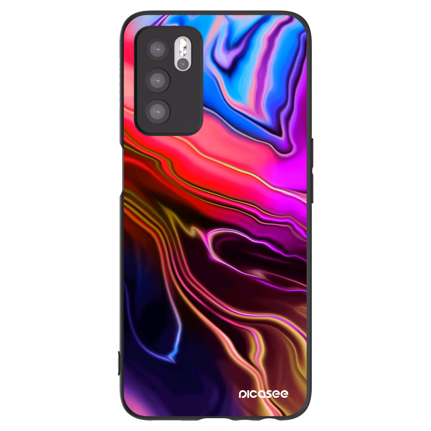 Picasee fekete szilikon tok az alábbi mobiltelefonokra OPPO A16s - Electric