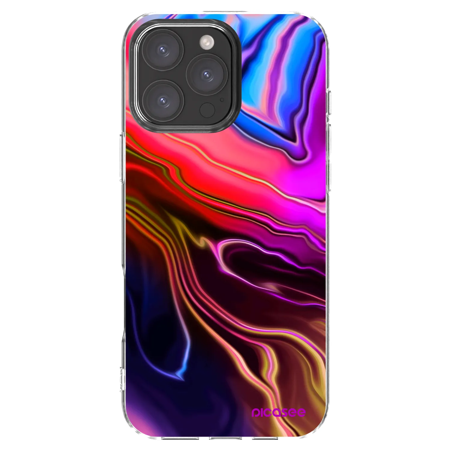 Picasee átlátszó szilikon tok az alábbi mobiltelefonokra Apple iPhone 16 Pro Max - Electric
