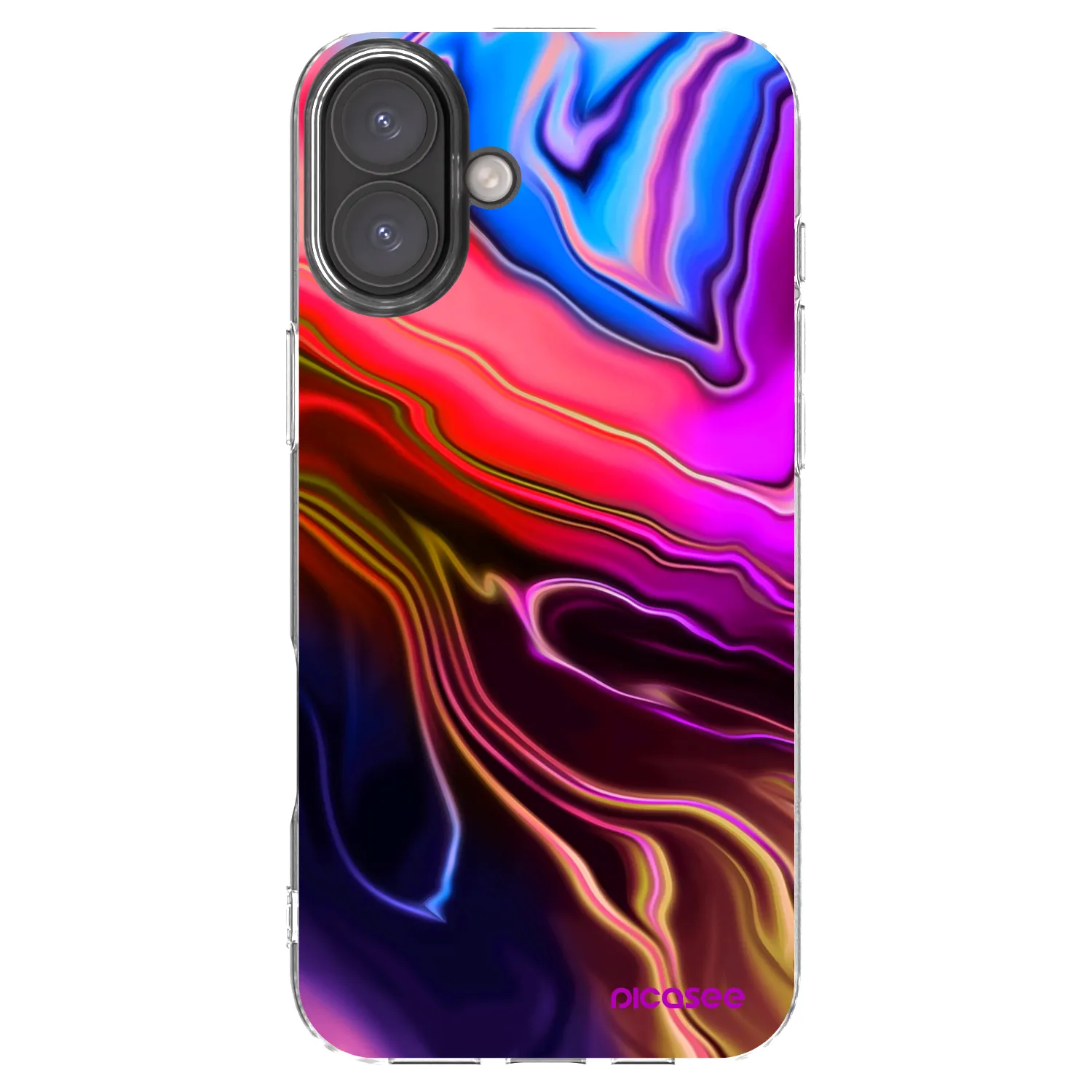 Picasee átlátszó szilikon tok az alábbi mobiltelefonokra Apple iPhone 16 Plus - Electric