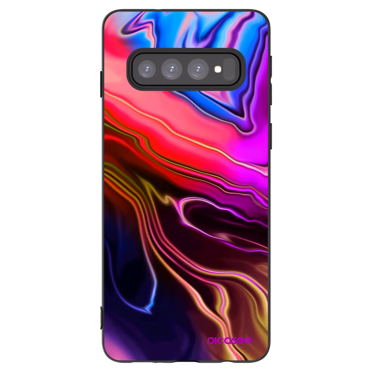 Picasee fekete szilikon tok az alábbi mobiltelefonokra Samsung Galaxy S10 G973 - Electric
