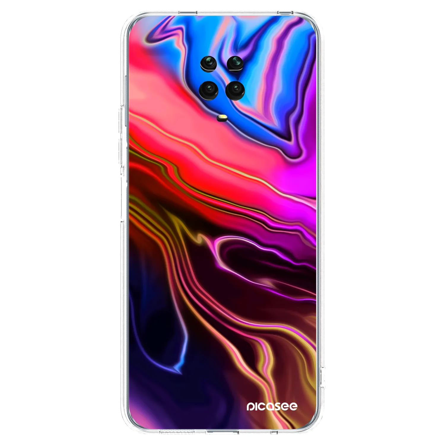 Picasee átlátszó szilikon tok az alábbi mobiltelefonokra Xiaomi Redmi Note 9S - Electric