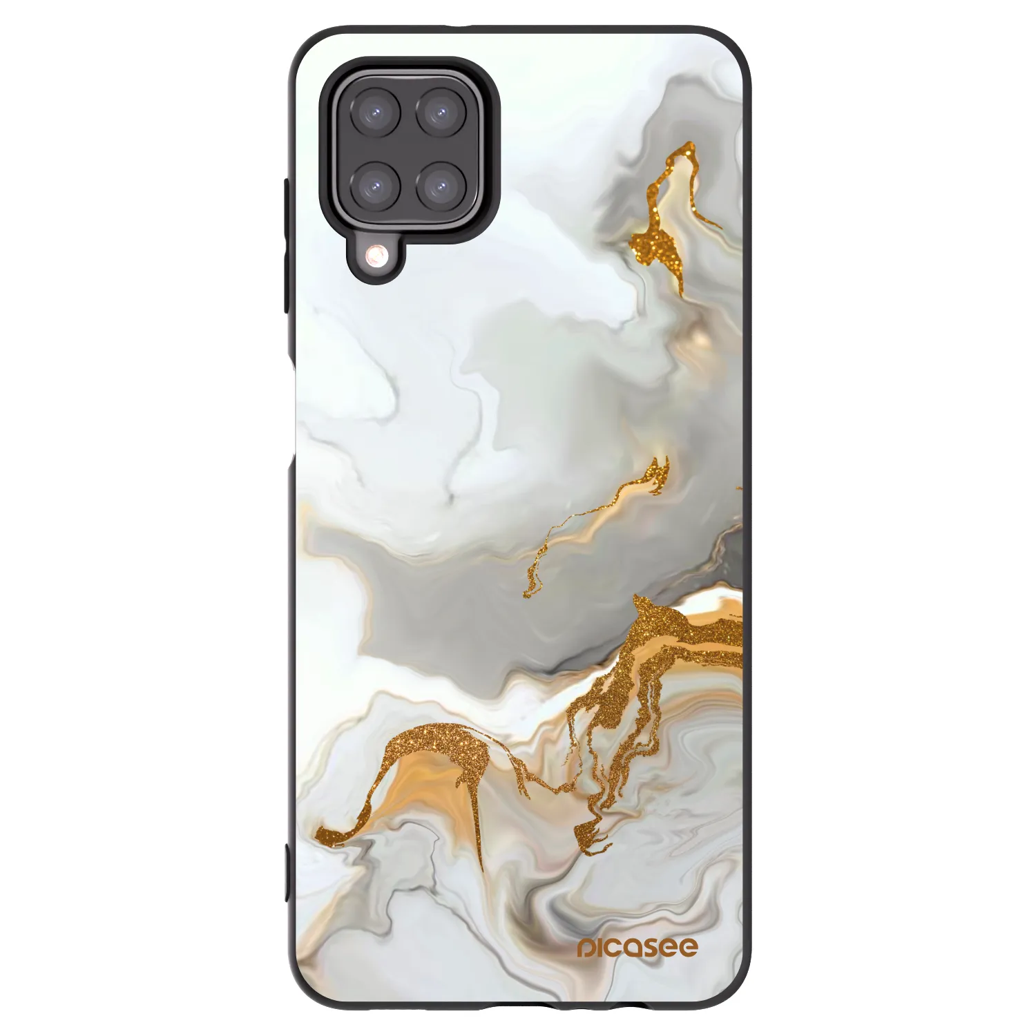 Picasee fekete szilikon tok az alábbi mobiltelefonokra Samsung Galaxy M12 M127F - Her