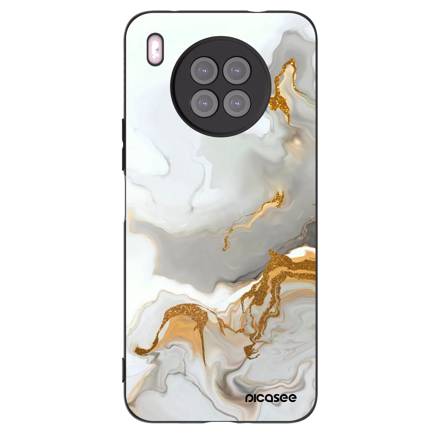Picasee fekete szilikon tok az alábbi mobiltelefonokra Huawei Nova 8i - Her
