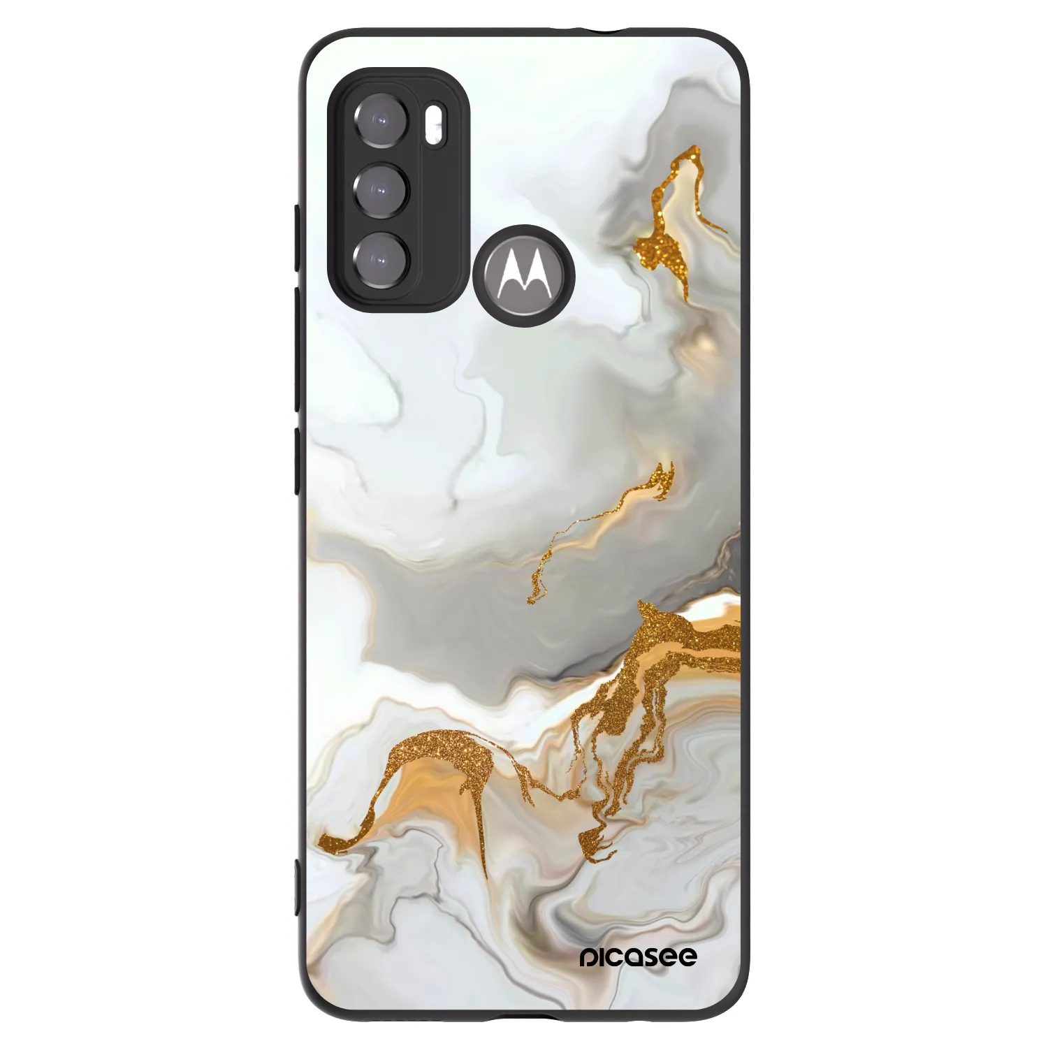 Picasee fekete szilikon tok az alábbi mobiltelefonokra Motorola Moto G60 - Her