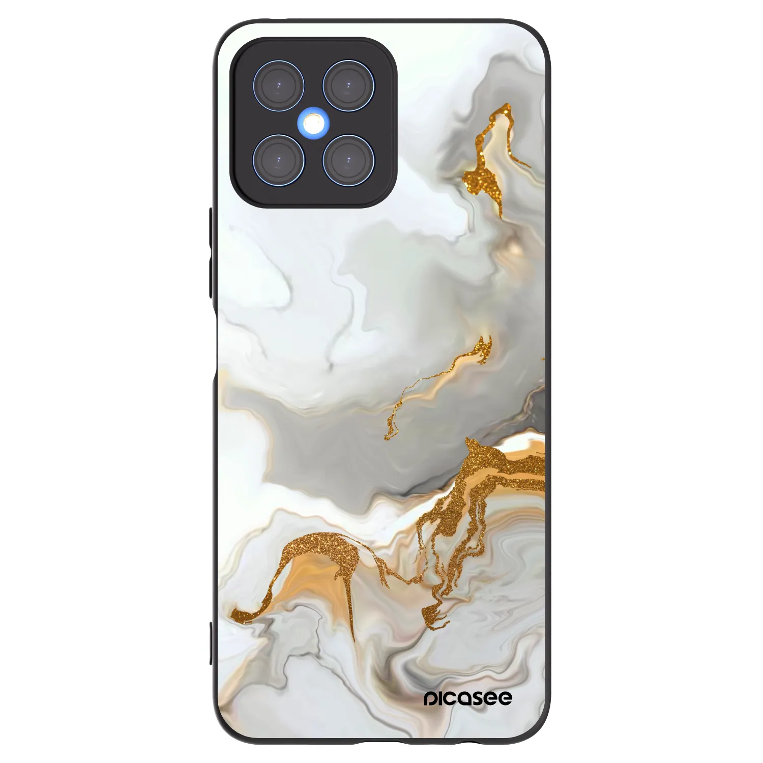 Picasee fekete szilikon tok az alábbi mobiltelefonokra Honor X8 4G - Her
