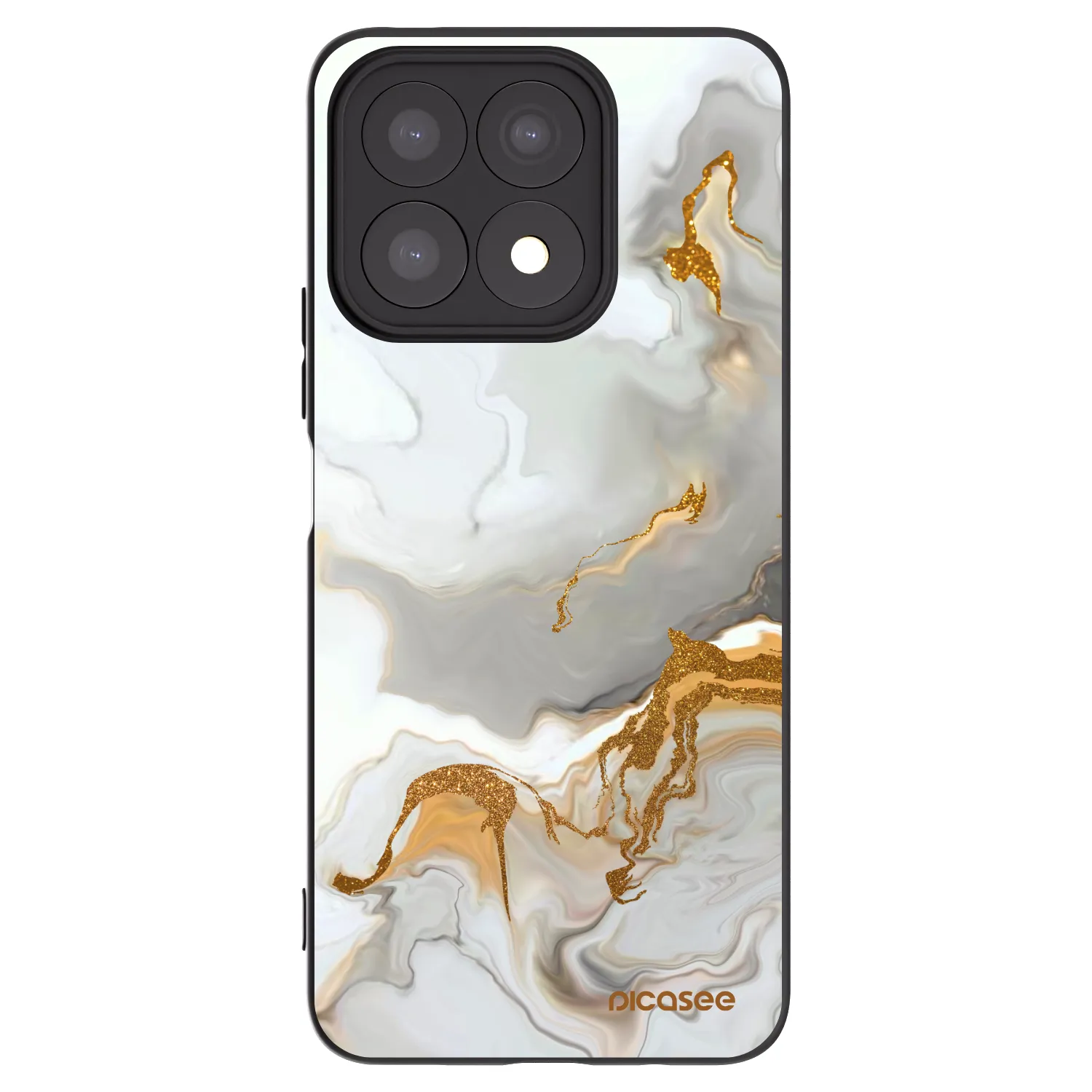 Picasee fekete szilikon tok az alábbi mobiltelefonokra Honor X8a - Her