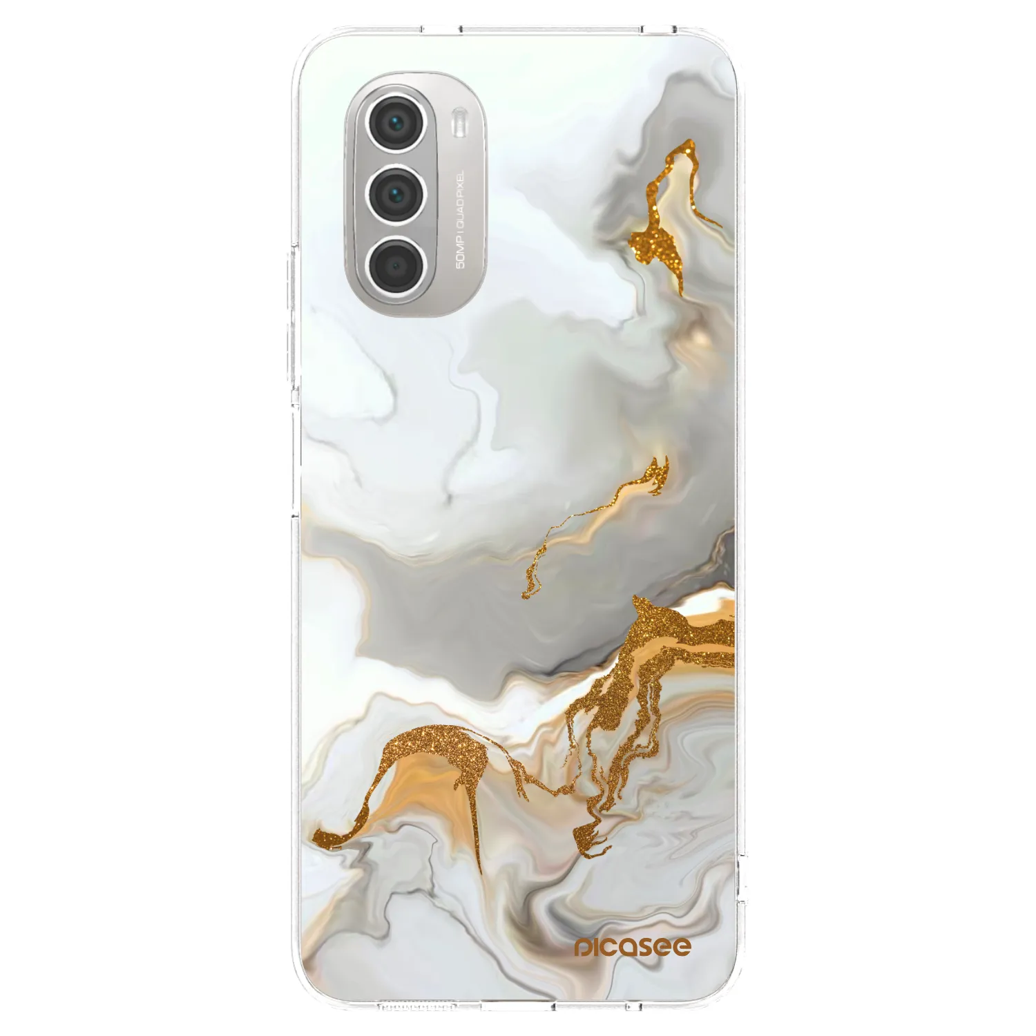 Picasee átlátszó szilikon tok az alábbi mobiltelefonokra Motorola Moto G51 - Her