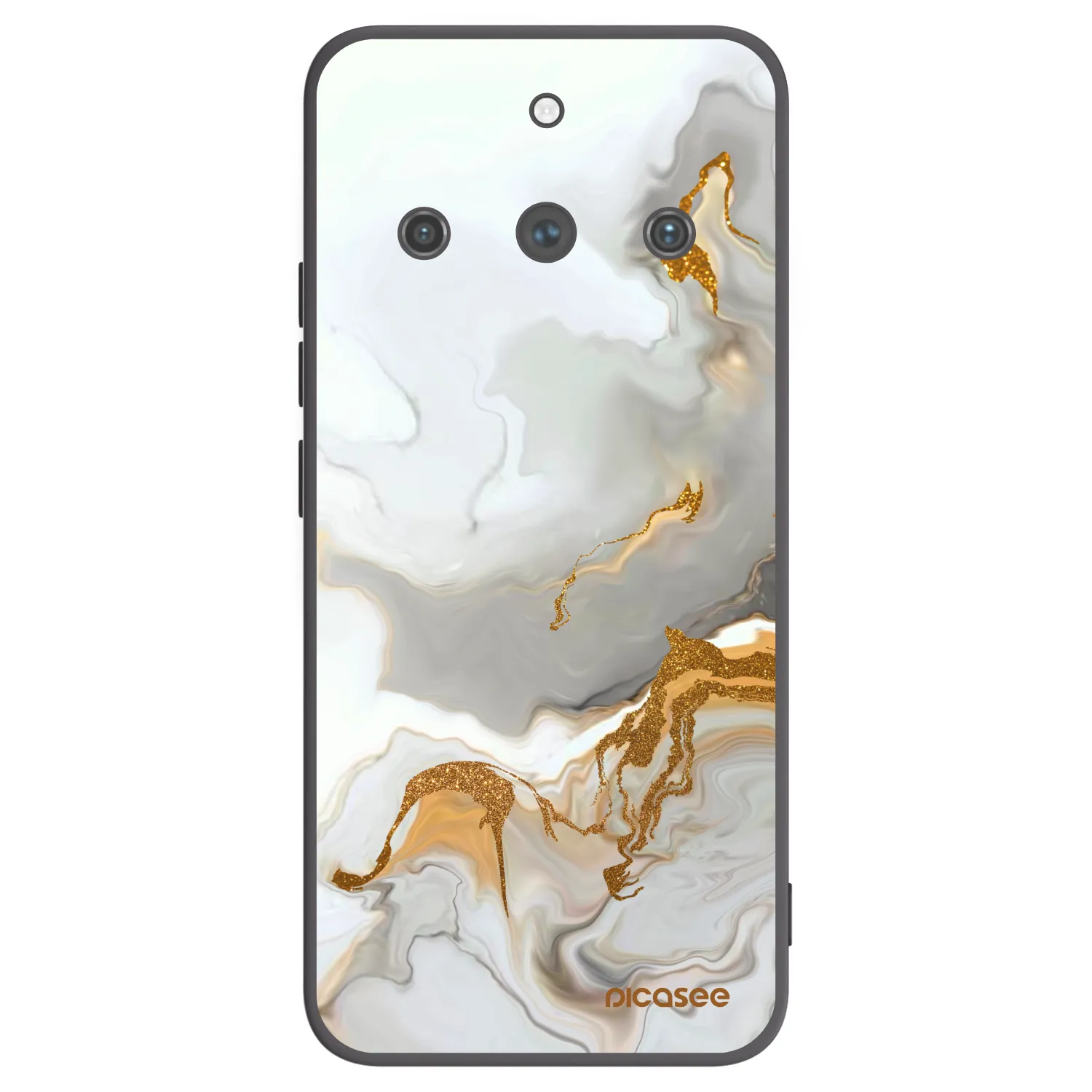Picasee fekete szilikon tok az alábbi mobiltelefonokra Realme 11 Pro+ - Her