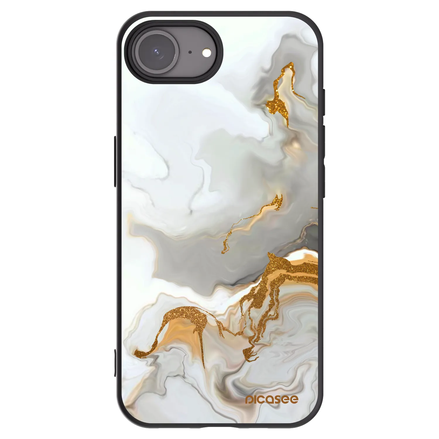 Picasee fekete szilikon tok az alábbi mobiltelefonokra Apple iPhone 16e - Her