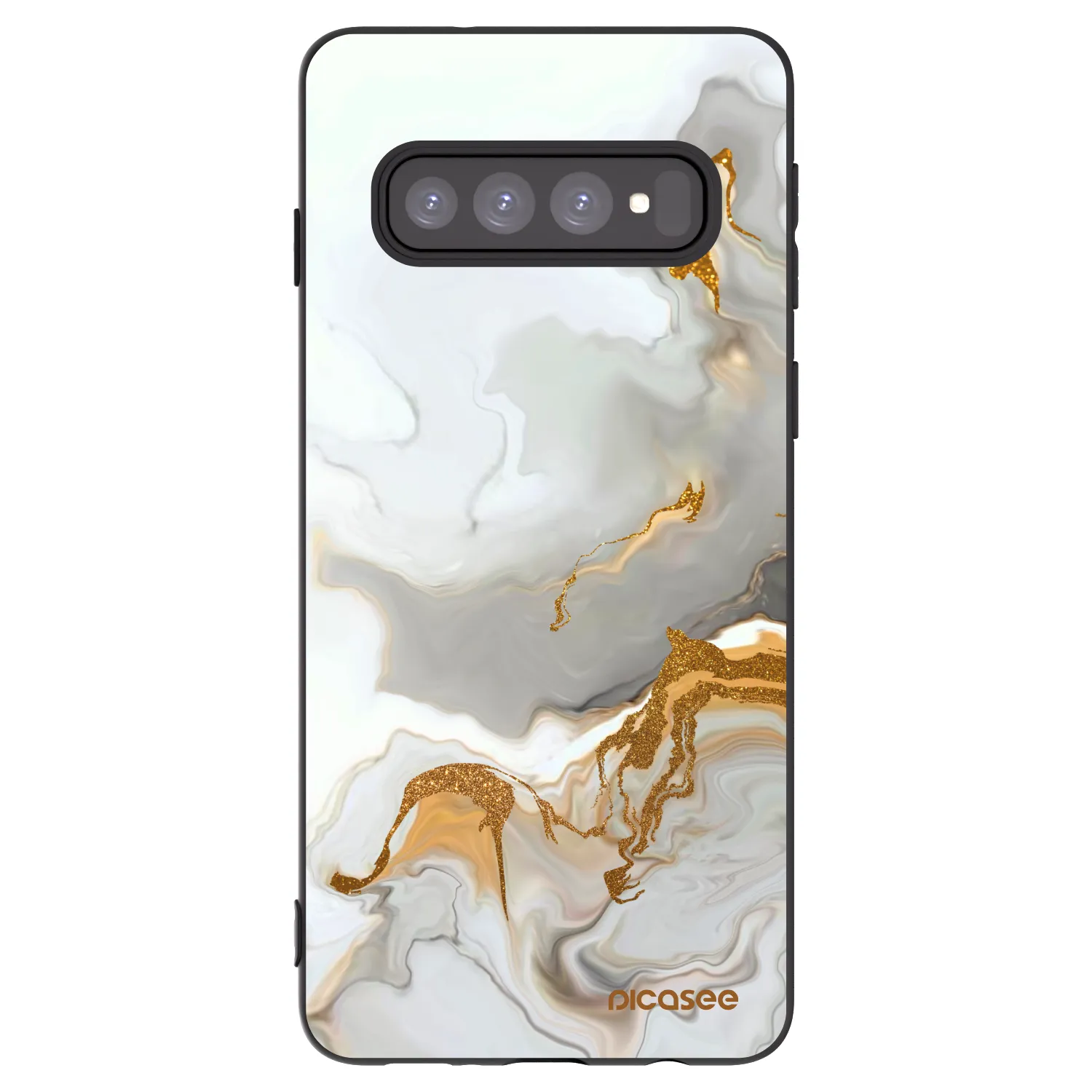 Picasee fekete szilikon tok az alábbi mobiltelefonokra Samsung Galaxy S10 G973 - Her