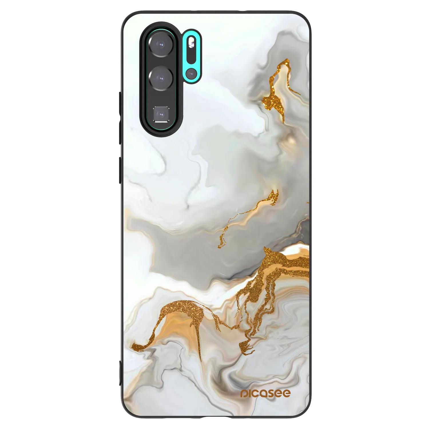 Picasee fekete szilikon tok az alábbi mobiltelefonokra Huawei P30 Pro - Her