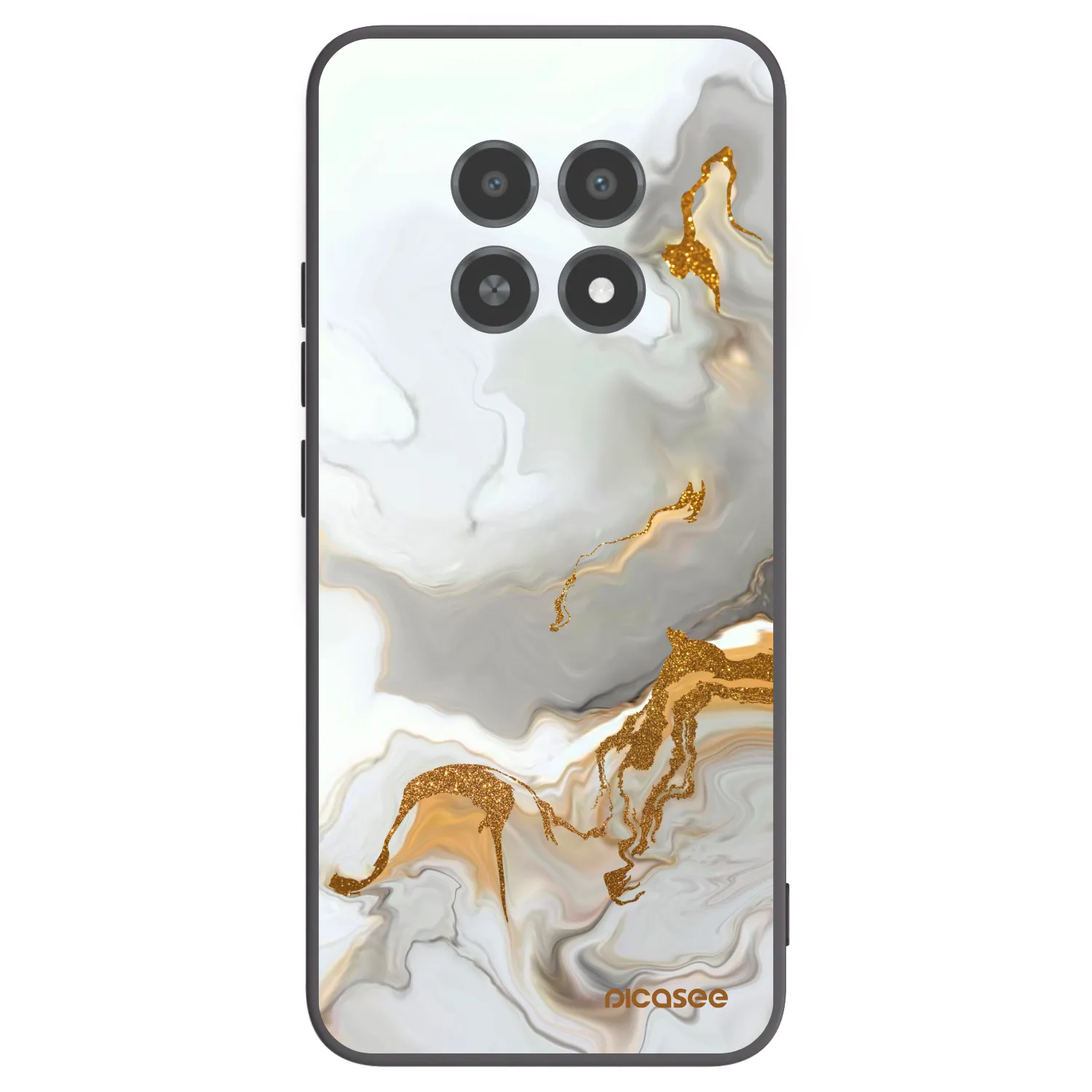 Picasee fekete szilikon tok az alábbi mobiltelefonokra Realme 12X - Her
