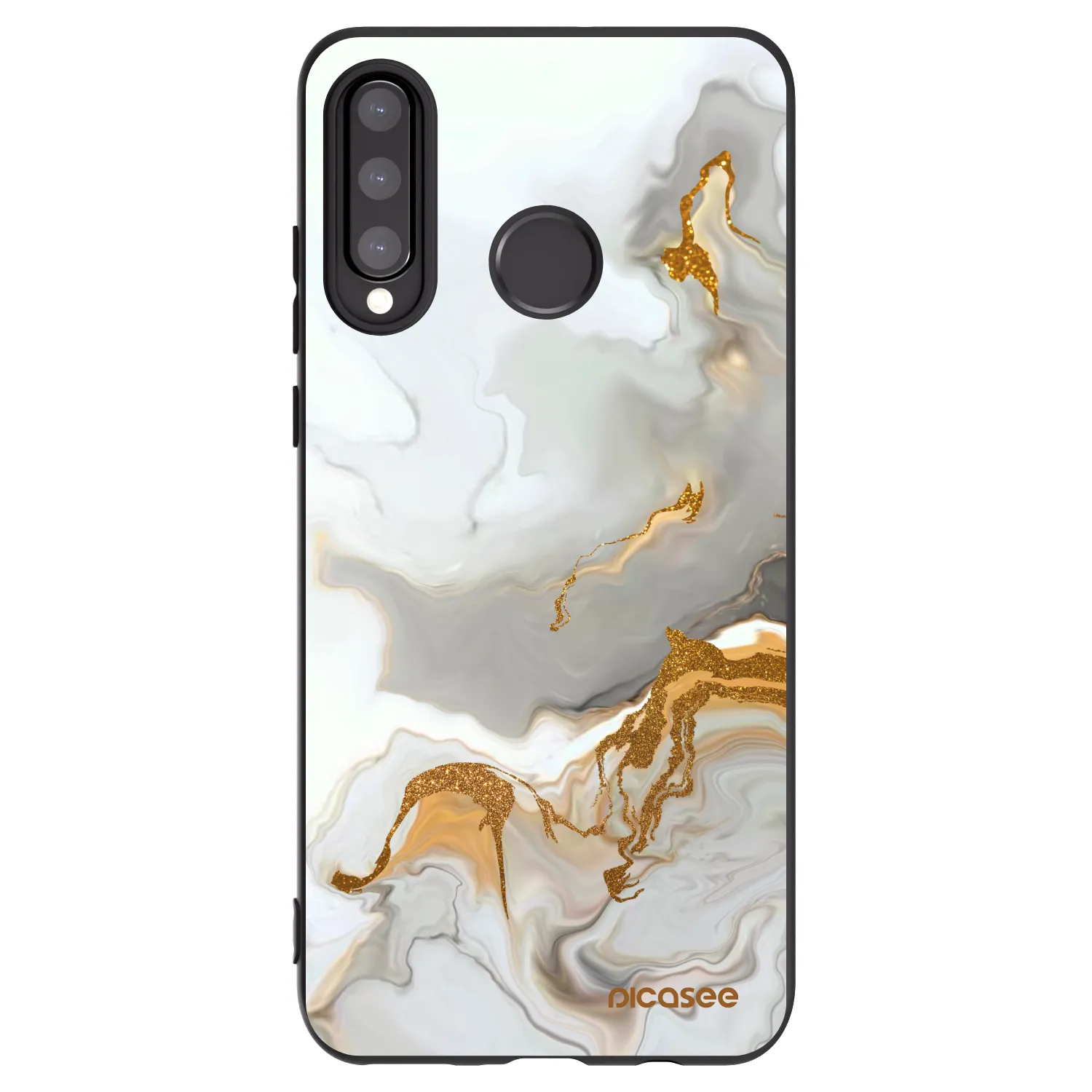 Picasee fekete szilikon tok az alábbi mobiltelefonokra Huawei P30 Lite - Her