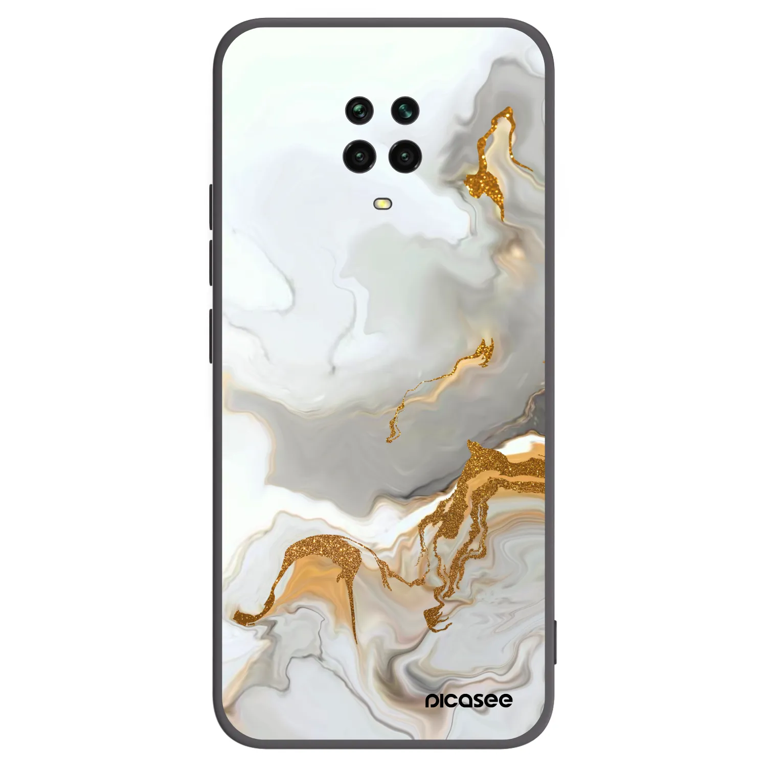 Picasee fekete szilikon tok az alábbi mobiltelefonokra Xiaomi Redmi Note 9S - Her