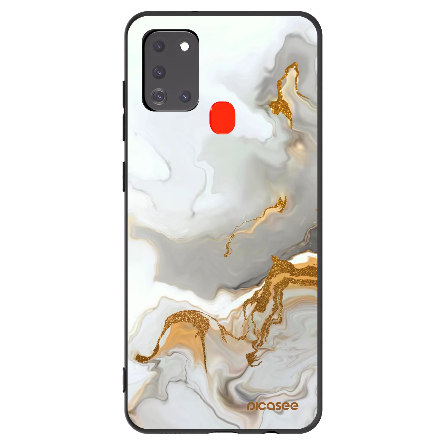 Picasee fekete szilikon tok az alábbi mobiltelefonokra Samsung Galaxy A21s - Her