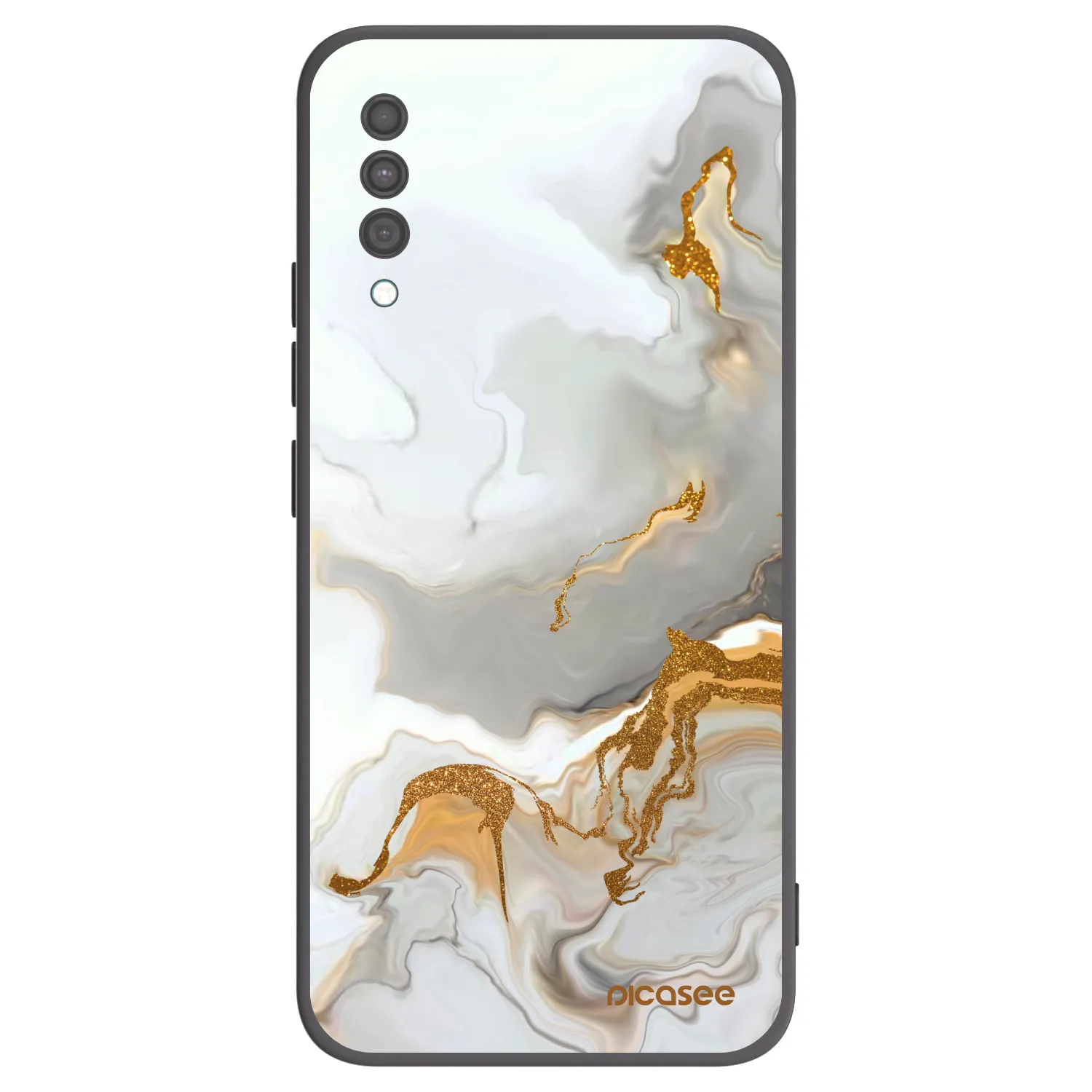 Picasee fekete szilikon tok az alábbi mobiltelefonokra Samsung Galaxy A30s A307F - Her