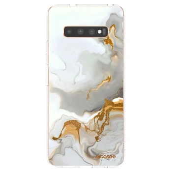 Picasee átlátszó szilikon tok az alábbi mobiltelefonokra Samsung Galaxy S10 Plus G975 - Her