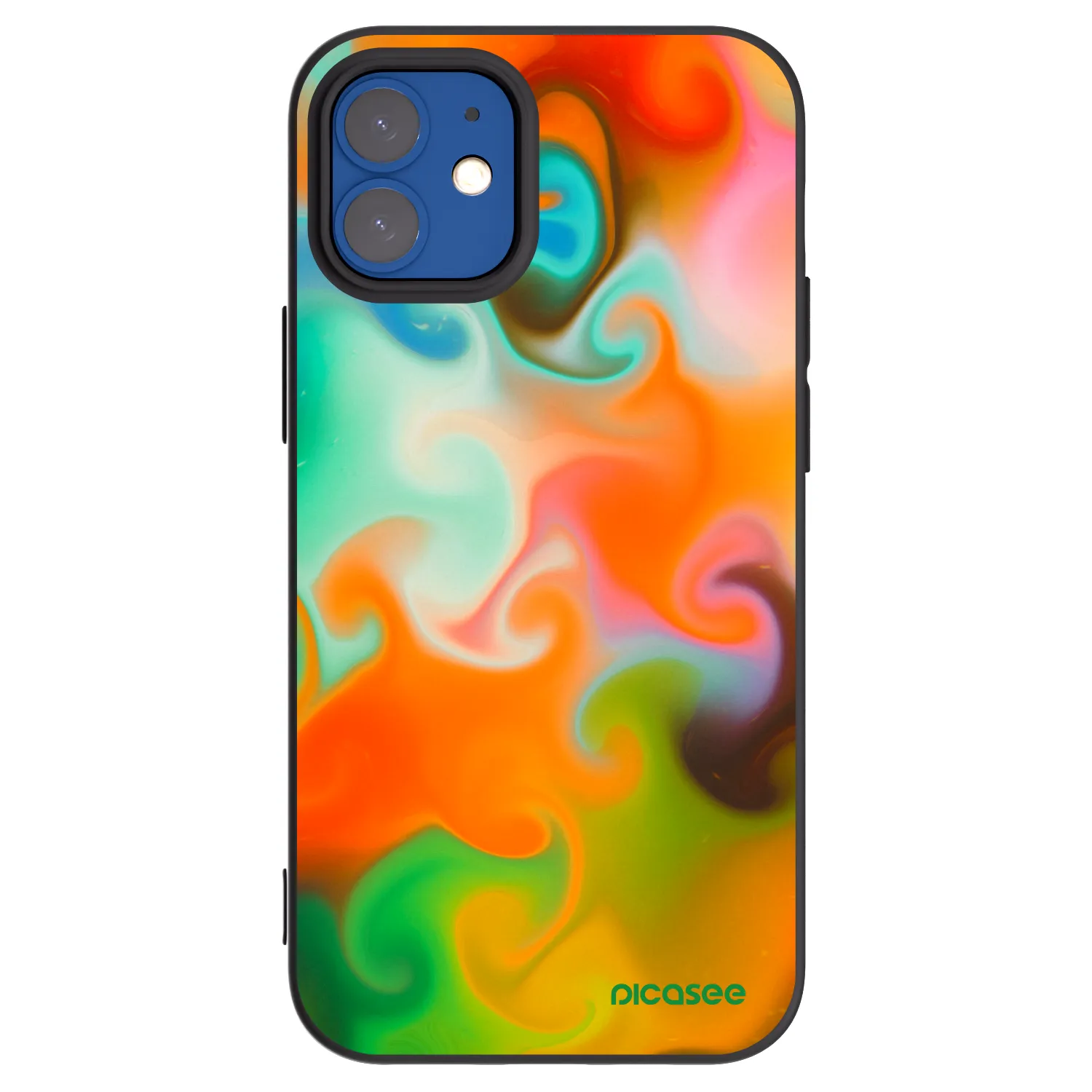 Picasee fekete szilikon tok az alábbi mobiltelefonokra Apple iPhone 12 mini - Juice