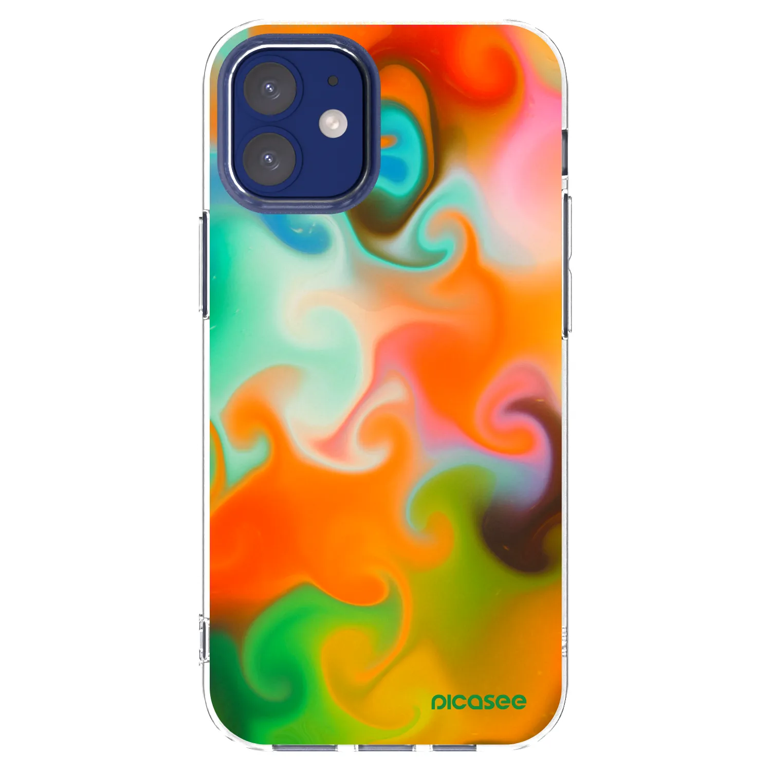 Picasee átlátszó szilikon tok az alábbi mobiltelefonokra Apple iPhone 12 mini - Juice