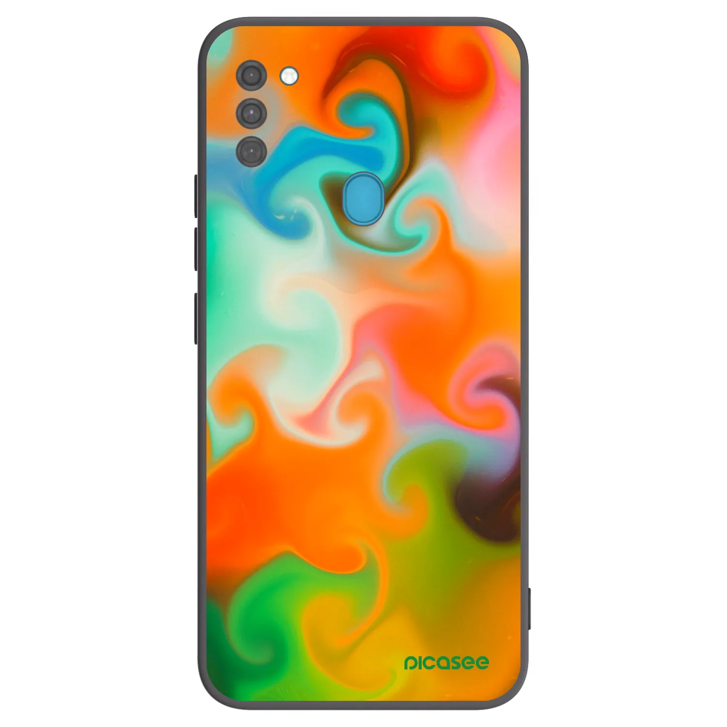 Picasee fekete szilikon tok az alábbi mobiltelefonokra Samsung Galaxy M11 - Juice