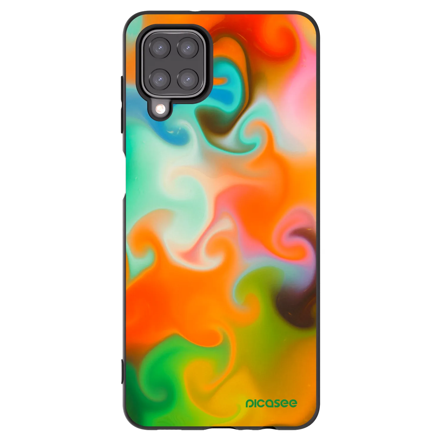 Picasee fekete szilikon tok az alábbi mobiltelefonokra Samsung Galaxy M12 M127F - Juice
