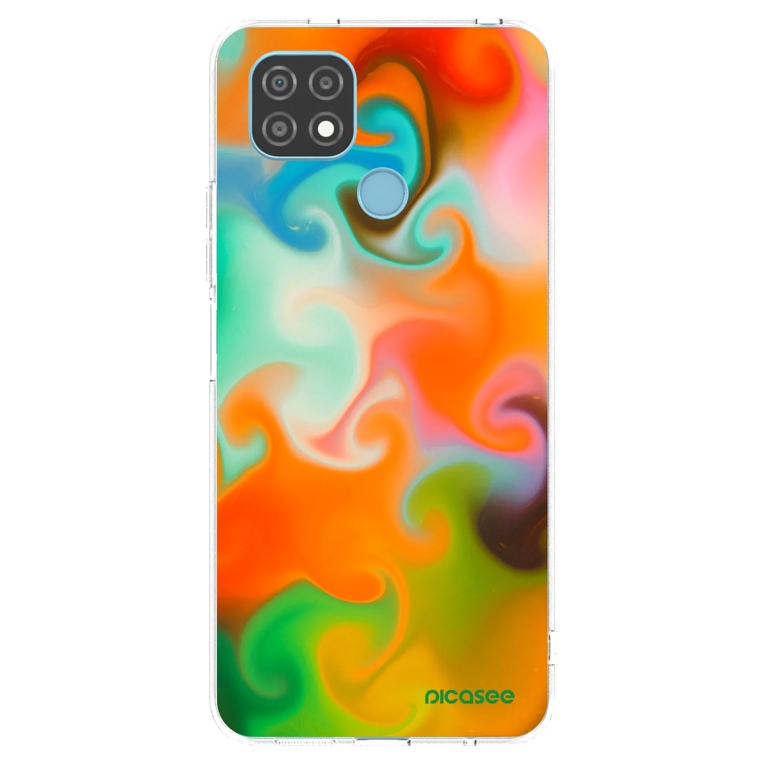 Picasee átlátszó szilikon tok az alábbi mobiltelefonokra Realme C21 - Juice