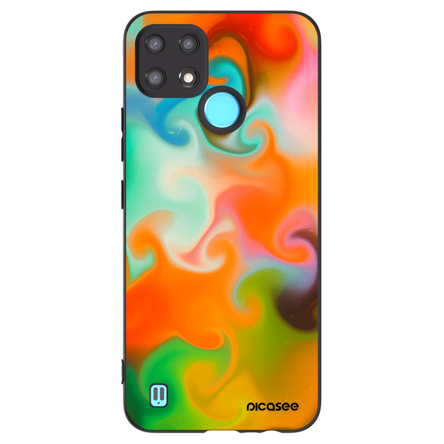 Picasee fekete szilikon tok az alábbi mobiltelefonokra Realme C21 - Juice