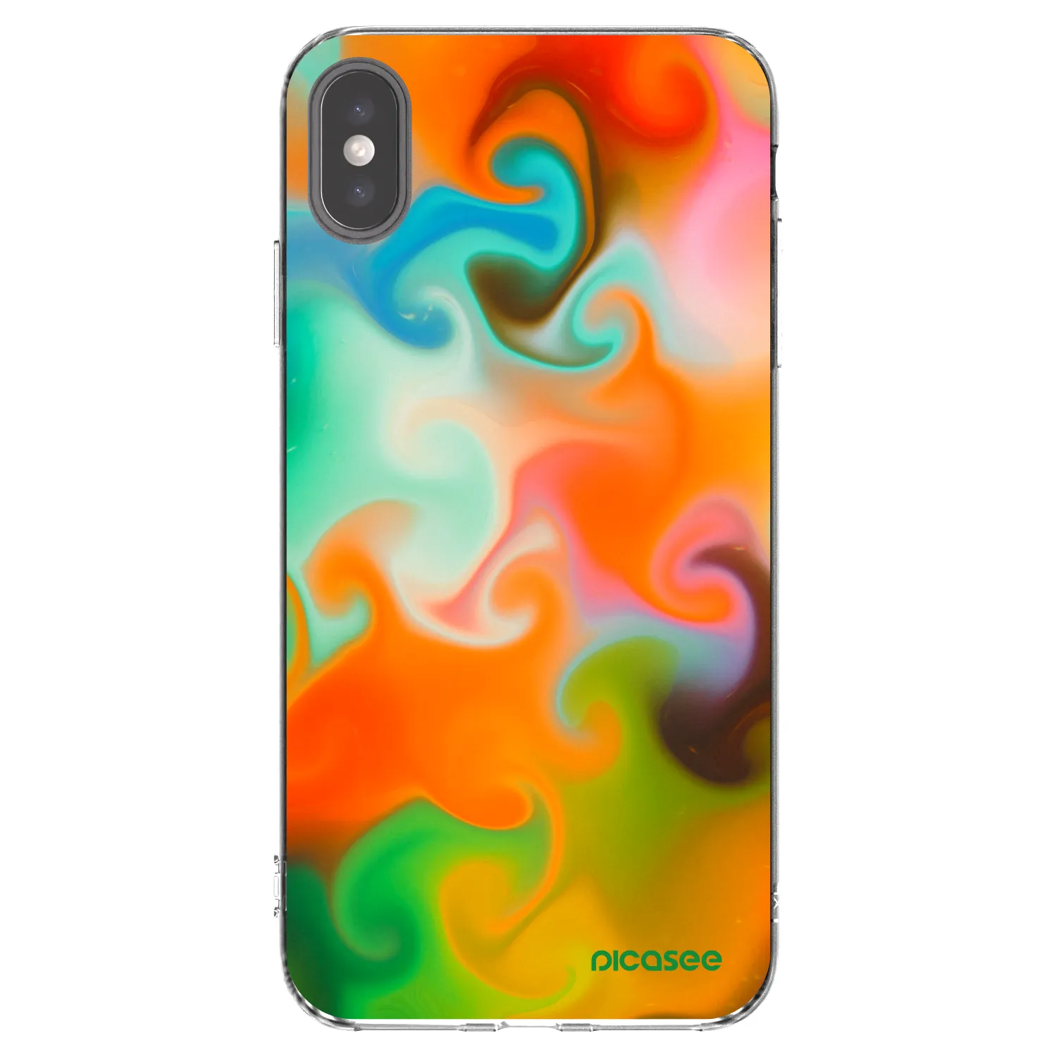 Picasee átlátszó szilikon tok az alábbi mobiltelefonokra Apple iPhone XS Max - Juice