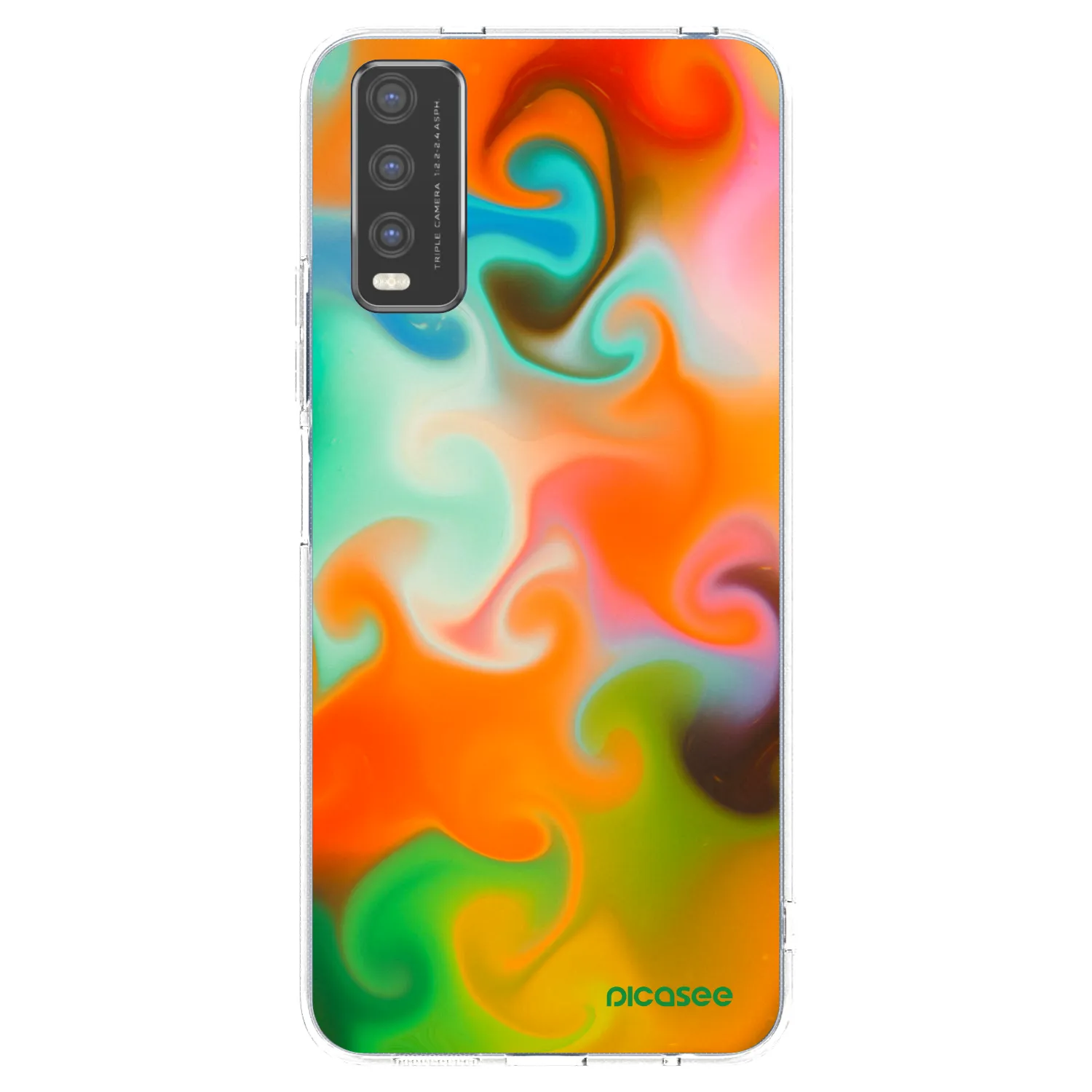 Picasee átlátszó szilikon tok az alábbi mobiltelefonokra Vivo Y20s - Juice